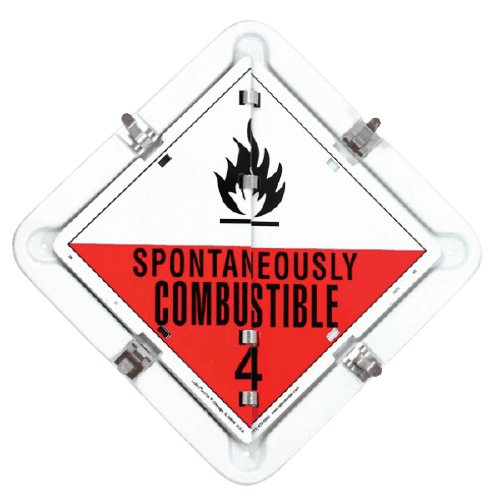 spontaneously combustible sign